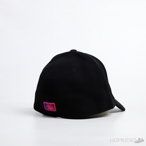 NY New Era Pink Logo Black Cap
